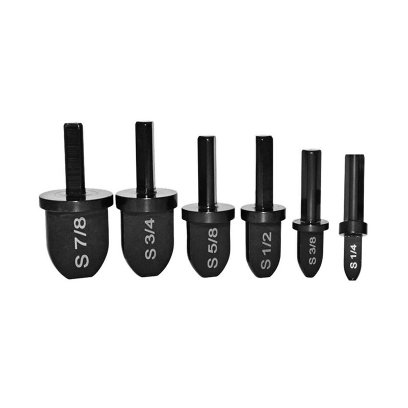 Swaging Tool Drill Bit Set with Triangular Handle Manual flaring Portable Bearing Steel Repairing for Copper Pipe with  7/8 Inch 3/4 Inch 5/8 Inch 1/2 Inch 3/8 Inch 1/4 Inch Bits - Image 1
