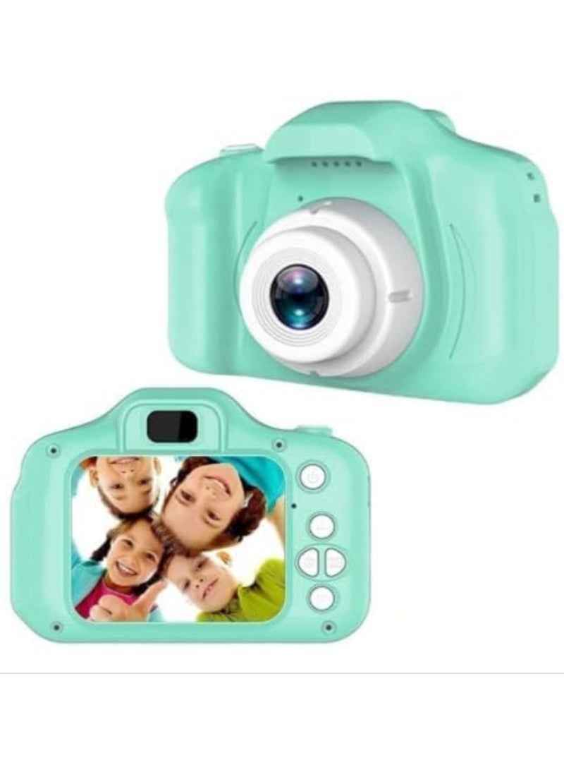 Kids Camera Gifts For 4-8 Year Old Kids Shockproof Camera Mini Child Camcorder For Little Kid With Soft Silicone Shell For Outdoor Play Green - Image 1