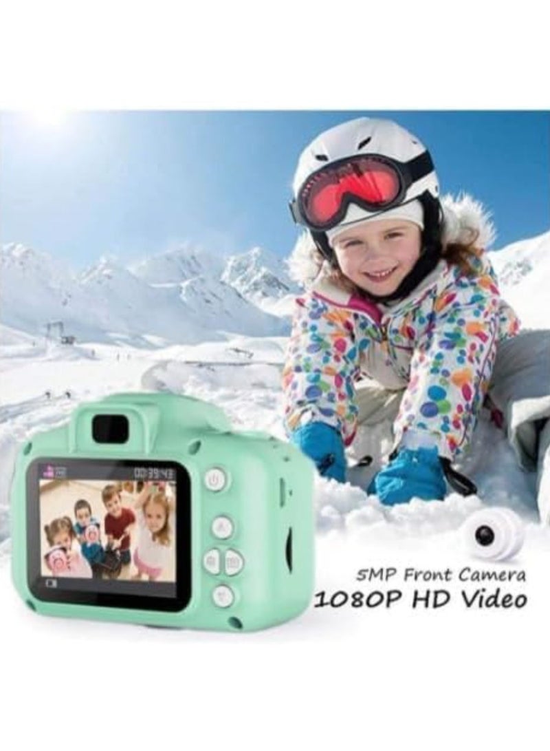 Kids Camera Gifts For 4-8 Year Old Kids Shockproof Camera Mini Child Camcorder For Little Kid With Soft Silicone Shell For Outdoor Play Green - Image 5