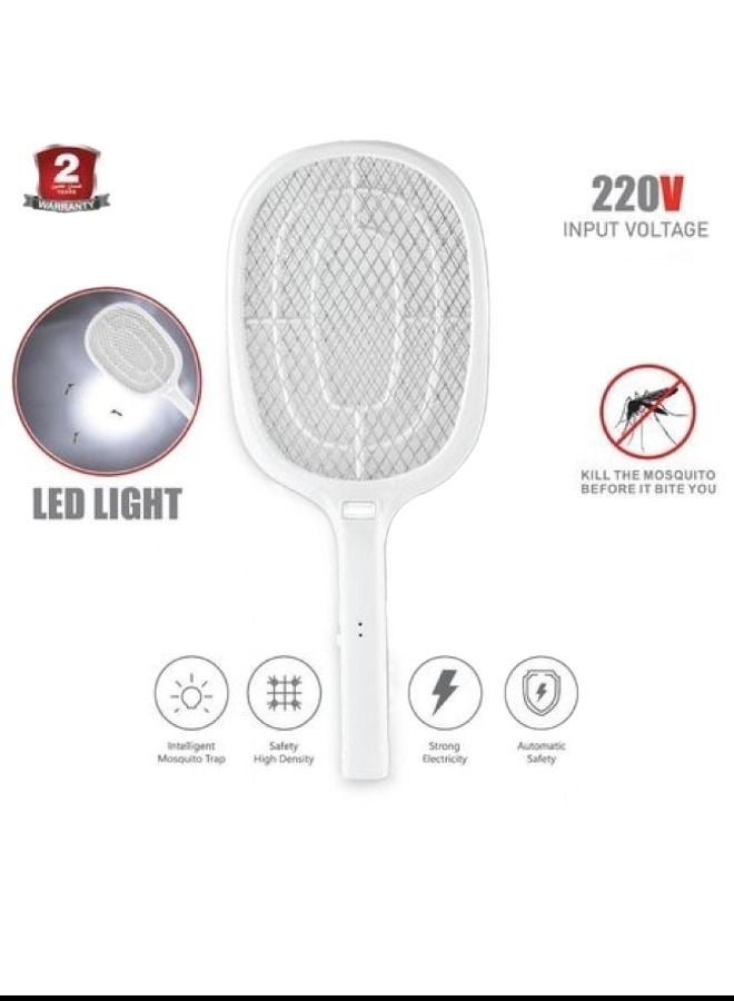 REFURA مضرب البعوض القابل لإعادة الشحن مع ضوء LED 2500 فولت أبيض RE-305 - Image 2