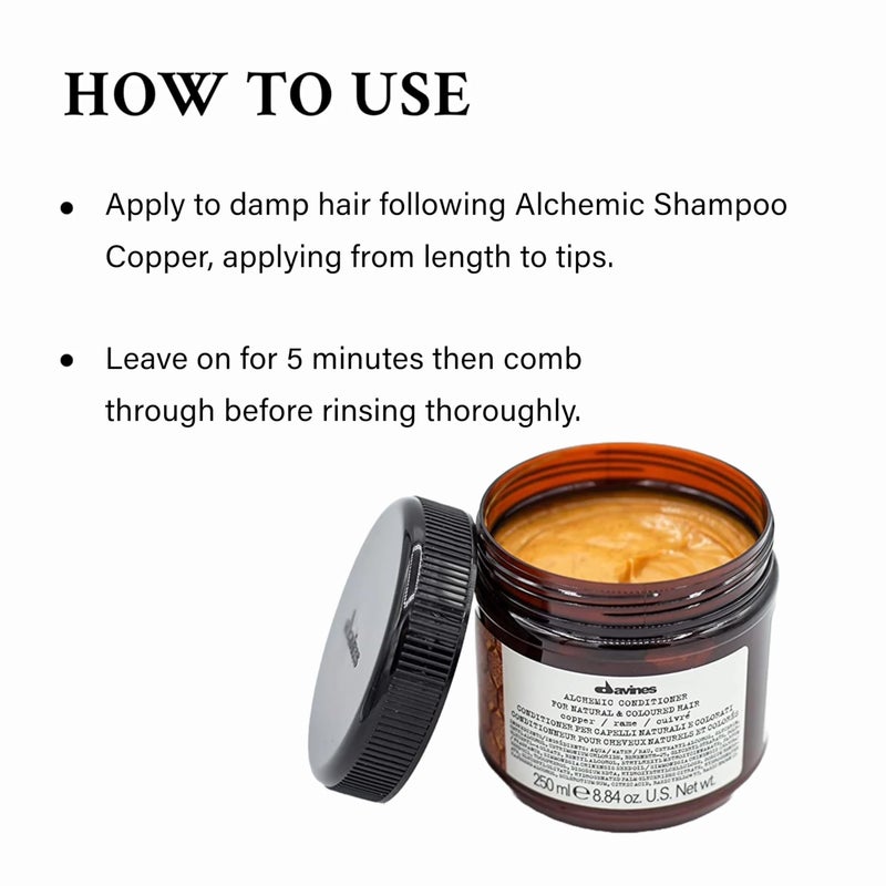 Davines Alchemic Conditioner, Copper, 8.81 oz. - Image 4