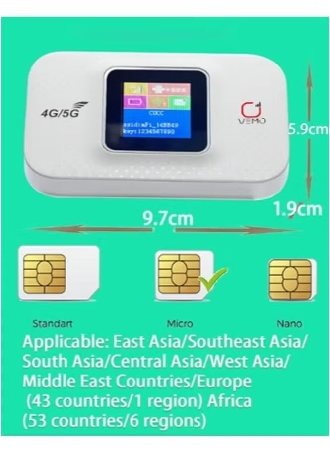Pocket 4G/5G WiFi, E5783 Europe Version 4G/5G WiFi 300Mbps Plug and Play Standard SIM Card Pocket Mobile Hotspot Wireless Network Smart Router,for Home Business - Image 3