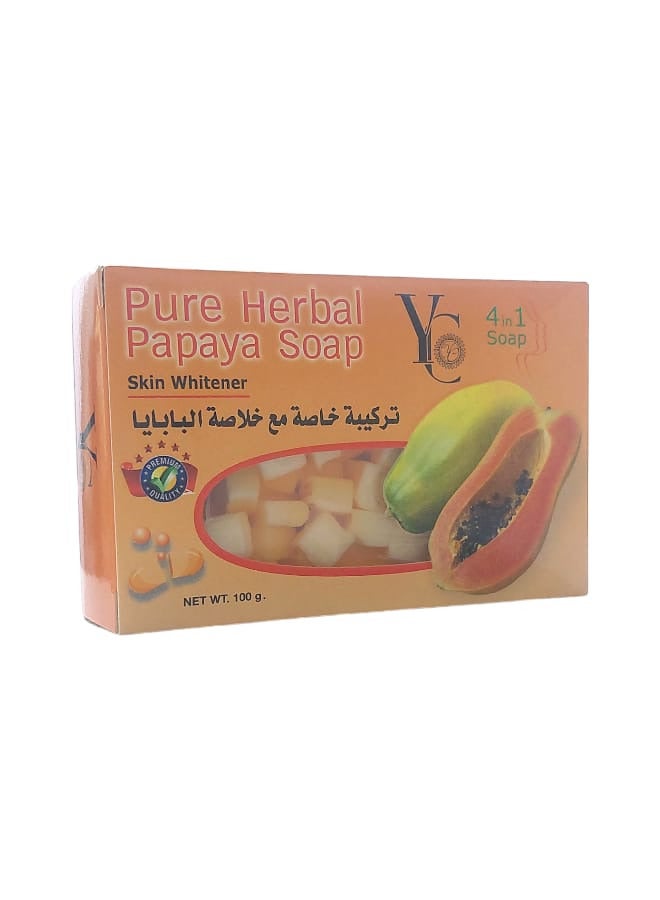واي سي صابون البابايا العشبي النقي 4 في 11