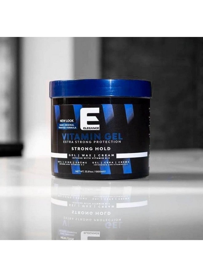 E Elegance جل تصفيف الشعر بفيتامين Provb5 لتثبيت الشعر بقوة 16.9 أونصة - Image 3