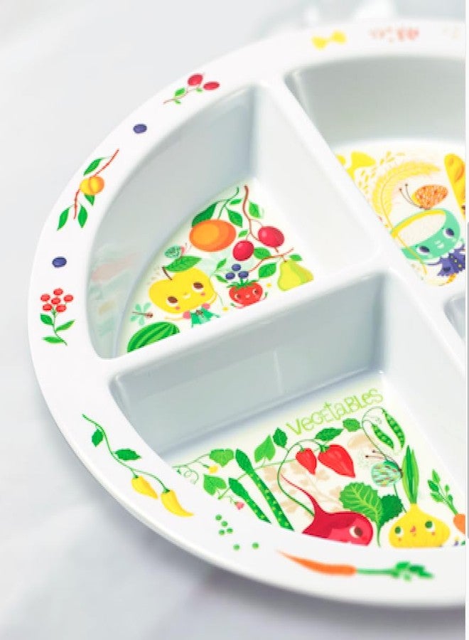 MyPlate Materials أطباق ماي بليت ماتيريالز لوجبات العشاء للأطفال | طبق للتحكم في الحصص الغذائية لتغذية متوازنة | خالٍ من مادة BPA، آمن للغسل في غسالة الأطباق | مزود بفواصل | طبق للتحكم في حصص مرضى السكري، 4 قطع - Image 2