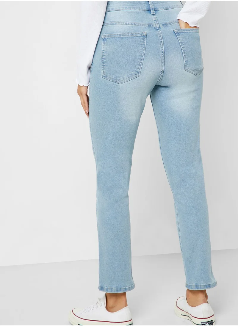 Cotton On Knee Ripped High Rise Jeans