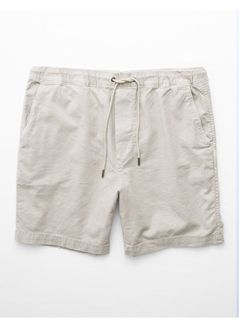 American Eagle - AE Flex 8" Lived-In Linen-Blend Trekker Short - Image 1
