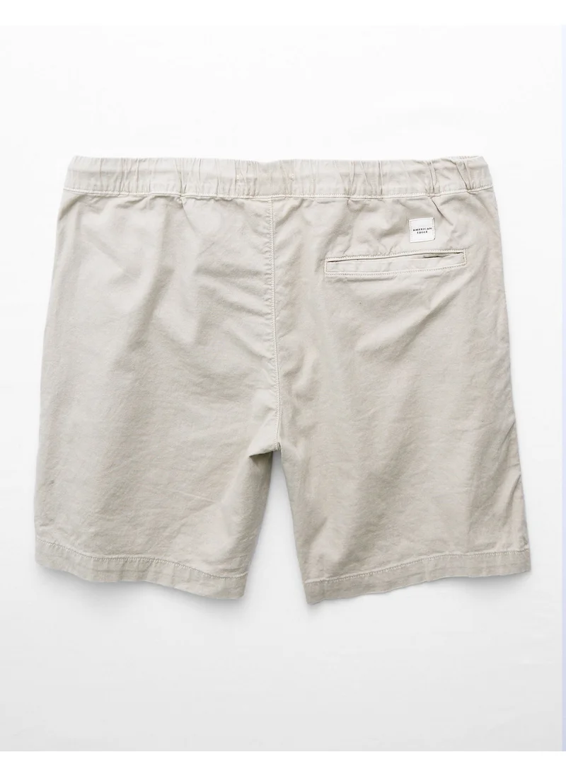 American Eagle AE Flex 8" Lived-In Linen-Blend Trekker Short