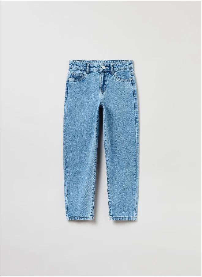 او في اس OVS 5-Pocket Mum-Fit Jeans