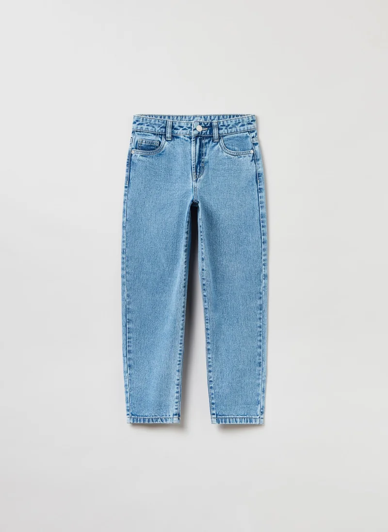 او في اس OVS 5-Pocket Mum-Fit Jeans