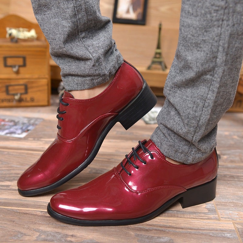Large Size47 Men'S Pointed Leather Shoes Hair Stylist British Trendy Shoes Men'S Genuine Leather - Image 5