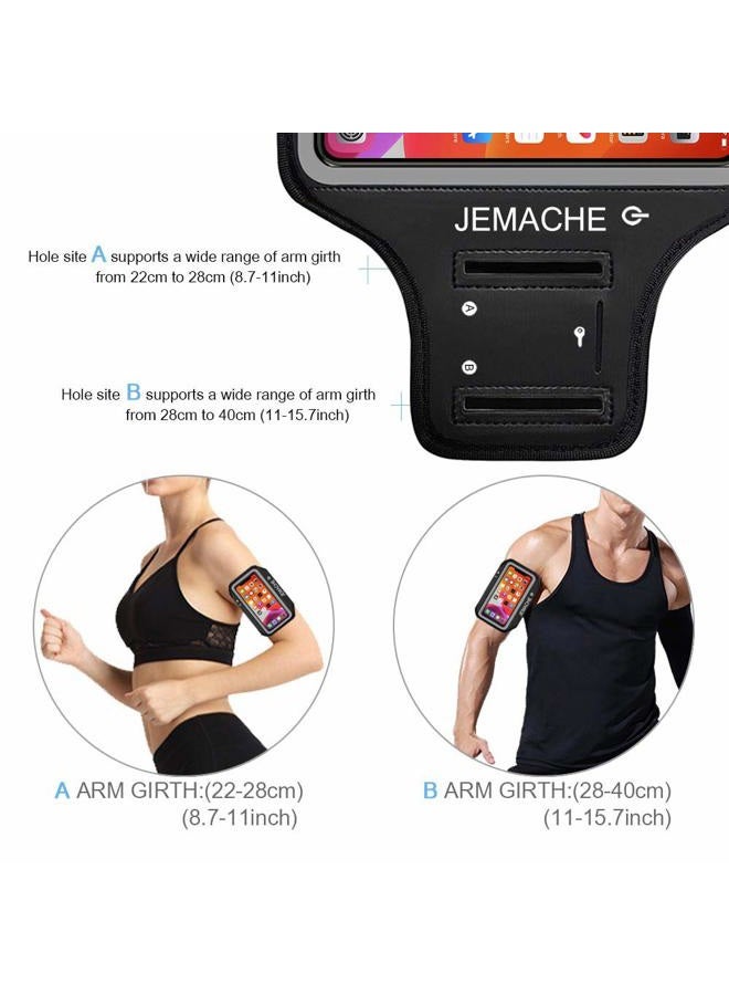 JEMACHE iPhone 11 Pro, X, XS Armband, Water Resistant Gym Running Workouts Sports Cell Phone Arm Holder Band for iPhone X/XS, iPhone 11Pro (Grey) - Image 5
