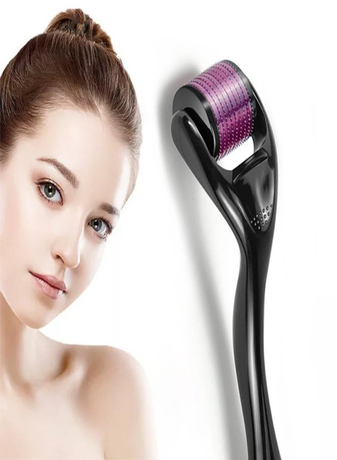 Skin rolling needle microneedle disposable facial beauty introduction device 540 beauty microneedle roller source factory wholesale black handle purple wheel 0.25mm - Image 3
