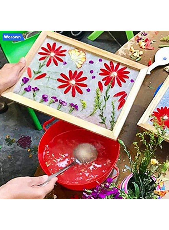 Worown A7 Size Paper Making Screen Natural Wooden Papermaking Mould 4 X 5 Inch Wooden Paper Making Frame For Diy Paper Craft And Dried Flower Handcraft - Image 5