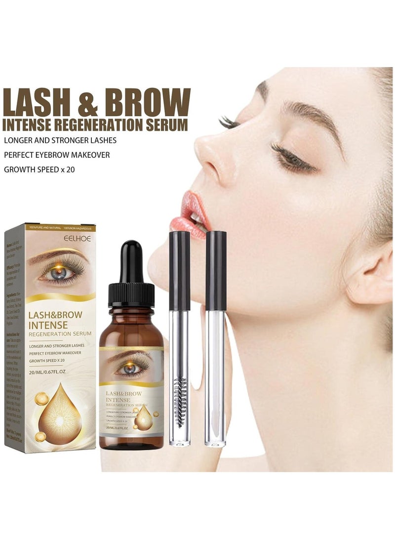 EELHOE Lash & Brow Intense Regeneration Serum, Eyelash Growth Serum and Eyebrow Enhancer for Thicker Eyelashes, Stimulates… - Image 2