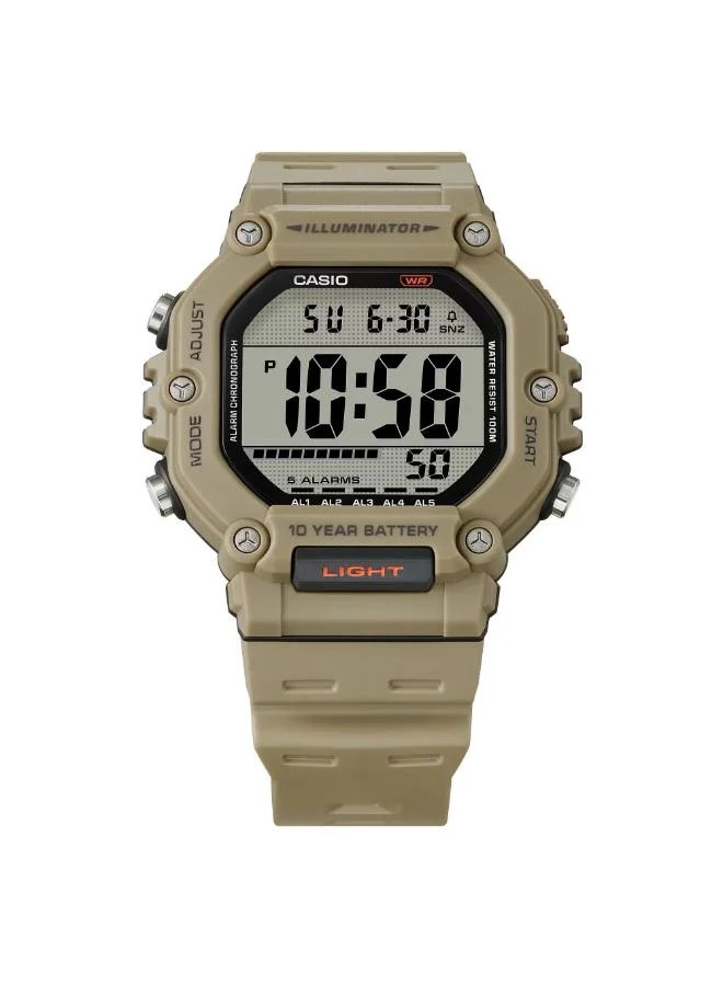 Casio Men's Resin Digital Watch AE-1600H-5AVDF - 49.7 mm