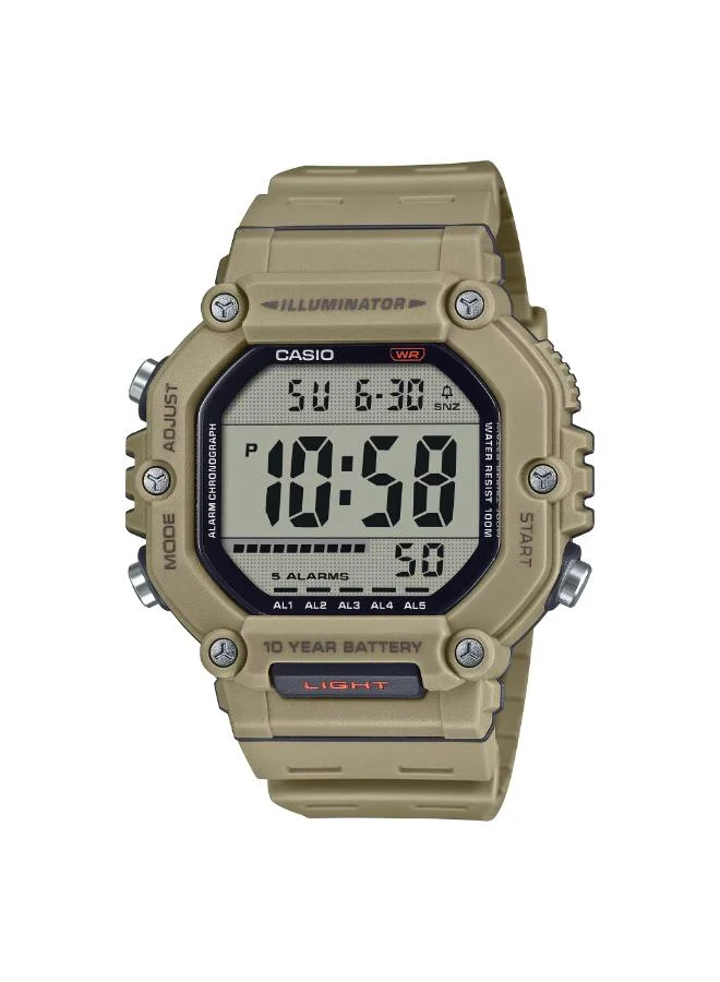 Casio Men's Resin Digital Watch AE-1600H-5AVDF - 49.7 mm