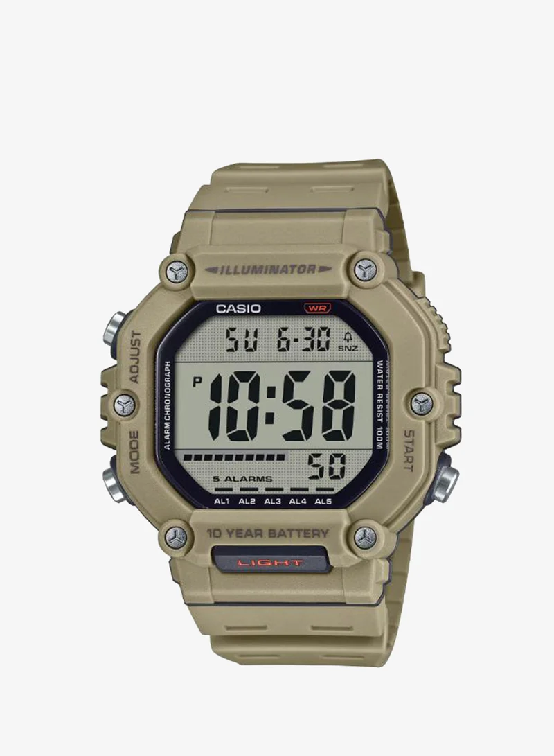كاسيو Men's Resin Digital Watch AE-1600H-5AVDF - 49.7 mm