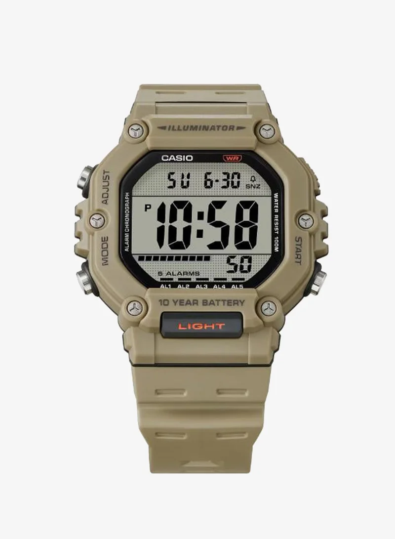 كاسيو Men's Resin Digital Watch AE-1600H-5AVDF - 49.7 mm