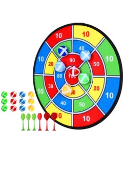 HOFEESEA Large Dart Board Set Dart Board for Kids with 12 Sticky Ball 6 Sticky Dart Foldable Indoor Outdoor Party Safe Dart Game Toy Sports Gifts  - Image 1