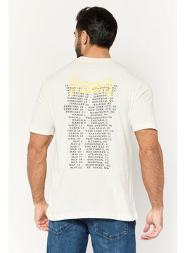 DIESEL Men Crew Neck Short Sleeves Graphic Print T-Shirt, Off White Combo  - Image 4