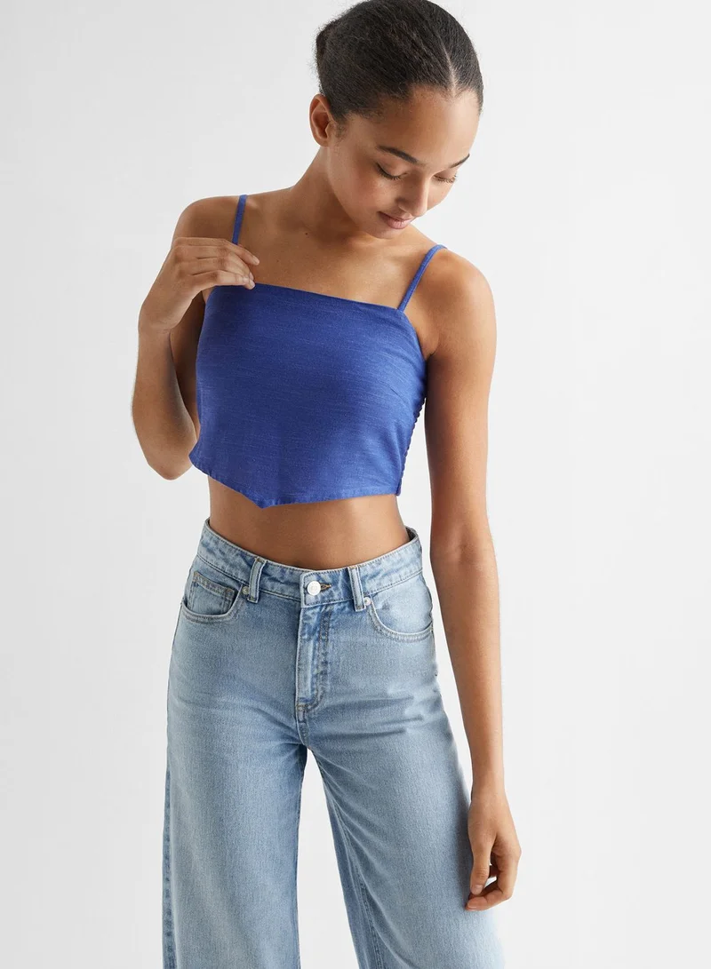 مانجو بلوزة قصيرة بحمالات