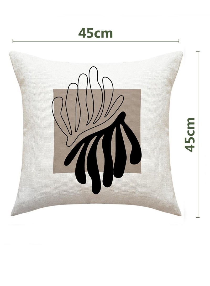 أغطية وسادة مجموعة من 4 ، رمي غطاء وسادة ، الطراز الحديث وسادة يغطي 45 سنتيمتر x 45 سنتيمتر ، ل غرفة المعيشة أريكة الأريكة السرير وسادات 18 × 18 بوصة (نمط مزدوج الوجهين) - Image 2