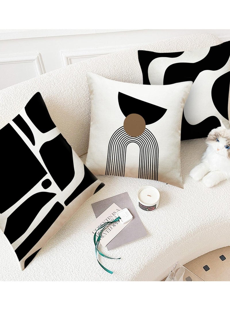 أغطية وسادة مجموعة من 4 ، رمي غطاء وسادة ، الطراز الحديث وسادة يغطي 45 سنتيمتر x 45 سنتيمتر ، ل غرفة المعيشة أريكة الأريكة السرير وسادات 18 × 18 بوصة (نمط مزدوج الوجهين) - Image 5