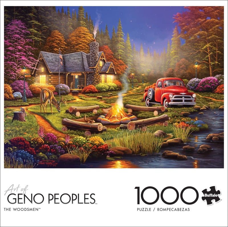 Buffalo Games - Geno Peoples - The Woodsmen - 1000 Piece Jigsaw Puzzle for Adults Challenging Puzzle Perfect for Game Nights - Finished Puzzle Size is 26.75 x 19.75 - Image 2