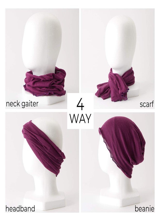 CHARM Silk Headband Scarf Neck Gaiter - Womens Chemo Head Wrap Mens Motorcycle Fashion Pink - Image 2