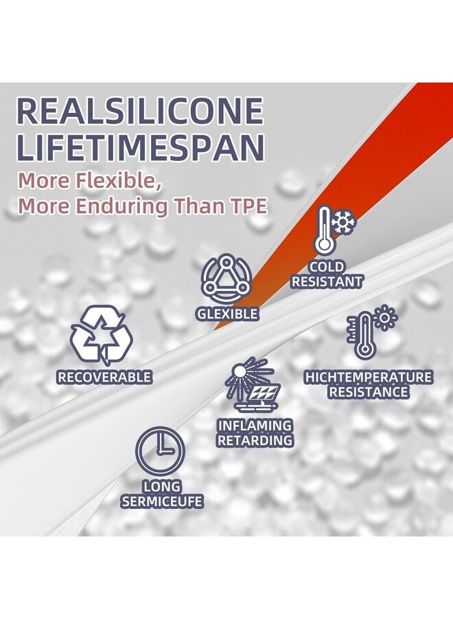 مانع تيارات الهواء للباب، مانع تسرب أسفل الباب، عازل للرطوبة أسفل الباب، عازل للصوت، مانعات للأبواب (أبيض 19.5 بوصة) - Image 2