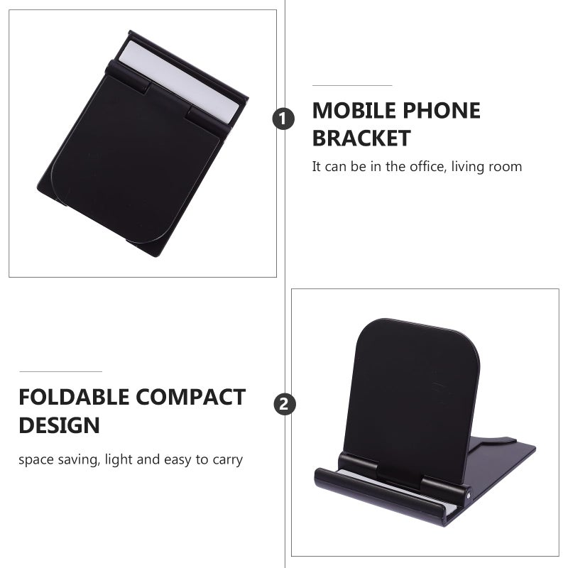 Adjustable Phone Stand Tablet Holder Portable Foldable Desktop Bracket Black Grey - Image 4