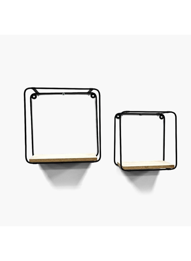 Home Box مجموعة رفوف حائط مربعة سيرا 2 قطعة 21 × 21 × 10 سم - Image 3