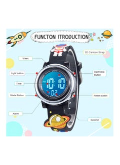 SYOSI Kids Digital Luminous Watches for Girls Boys 3D Cartoon 7 Color Lights Waterproof Sport Outdoor LED Electronic Wrist Watch with Alarm Stopwatch Wristwatch 3 to 12 Years Children  - Image 5