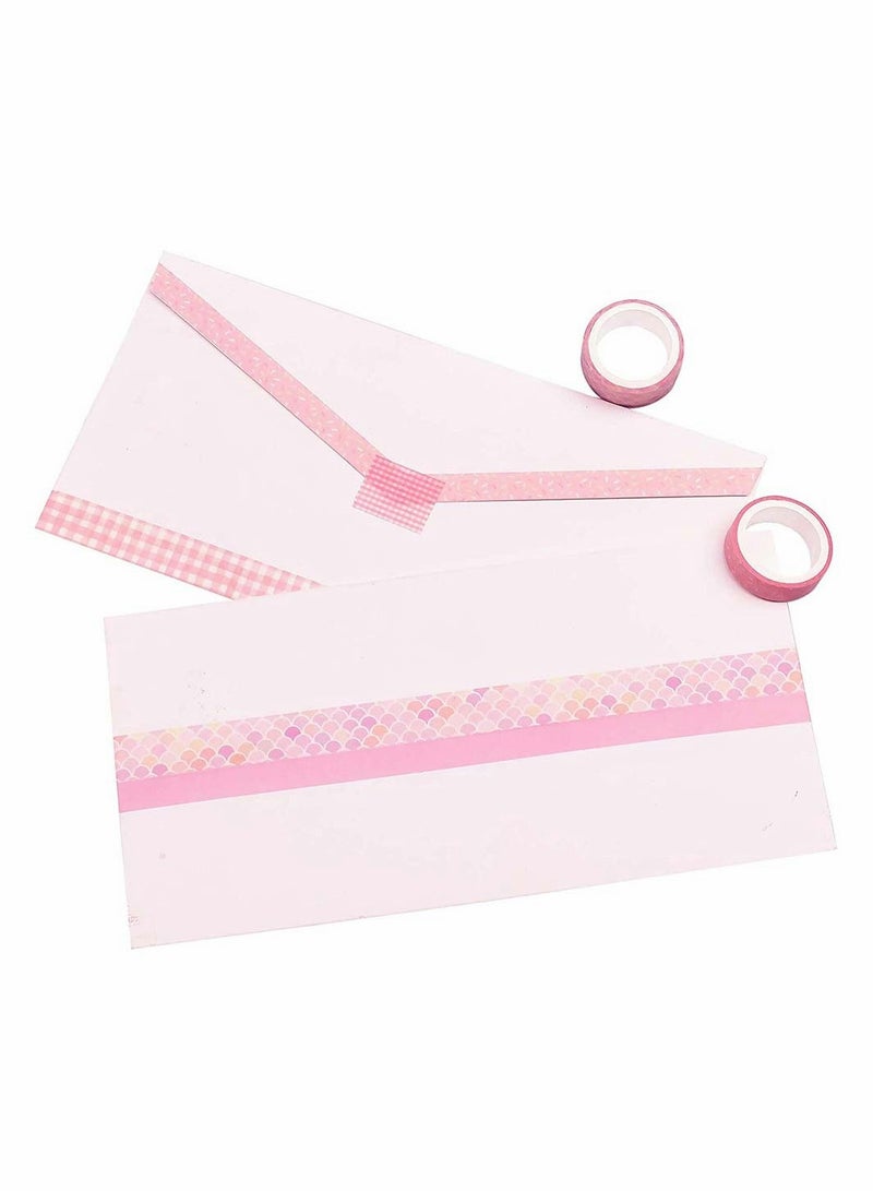 Zikra Washi Tape Set Washi Masking Adhesive Decorative Holiday Craft Tapes Decorative Plaid Pattern Craft Tapes for Scrapbooking Bullet Journals Planners Gift Wrapping DIY 12 Rolls - Image 4