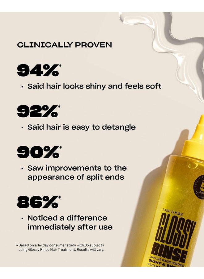 BABE ORIGINAL - BABE ORIGINAL Babe Locks Glossy Rinse Treatment for Shine, Promotes Hydration, In-Shower Lamellar Water Hair Mask, 250 mL - Image 1