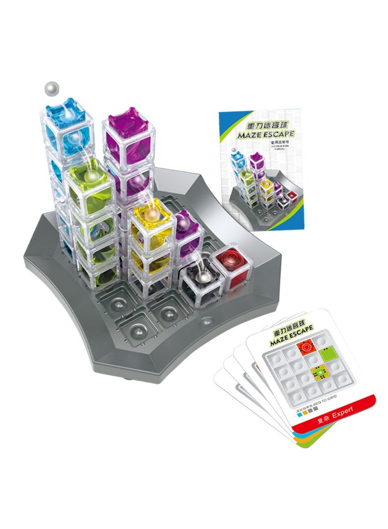 general Tabletop logic game gravity maze escape ball 3d stereo ball attention training game for kids - Image 3