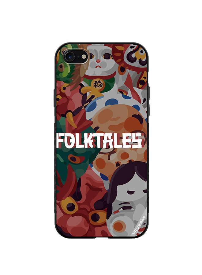 VR CREATIVE Protective Case Cover For Apple iPhone SE (2022) Japanesse Folk Tales Design Multicolour - Image 1