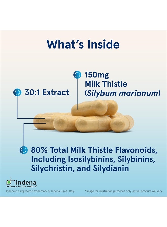 jarrow formulas Milk Thistle 150 mg With 30:1 Standardized Silymarin Extract, Dietary Supplement for Liver Function Support, 200 Veggie Capsules, 66-200 Day Supply - Image 5