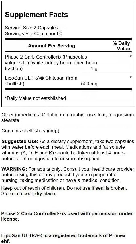 Swanson Diet Duo with White Kidney Bean 120 Capsules - Image 2