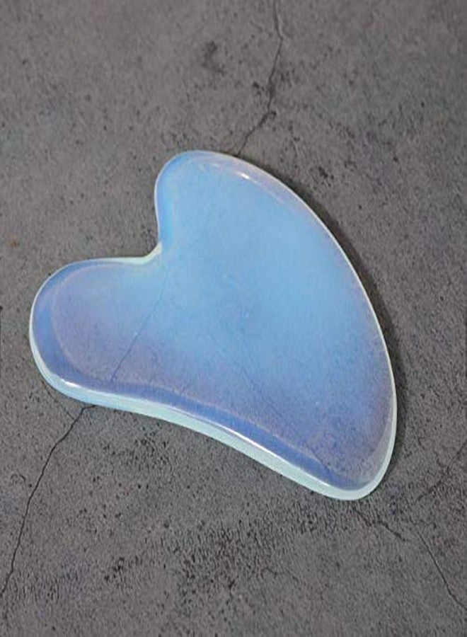 KANHA HANDICRAFT's natural opalite stone gua sha board (M111), Natural Healing stone Gua Sha tool for Facial Skincare and body, Size=3 inch - Image 1