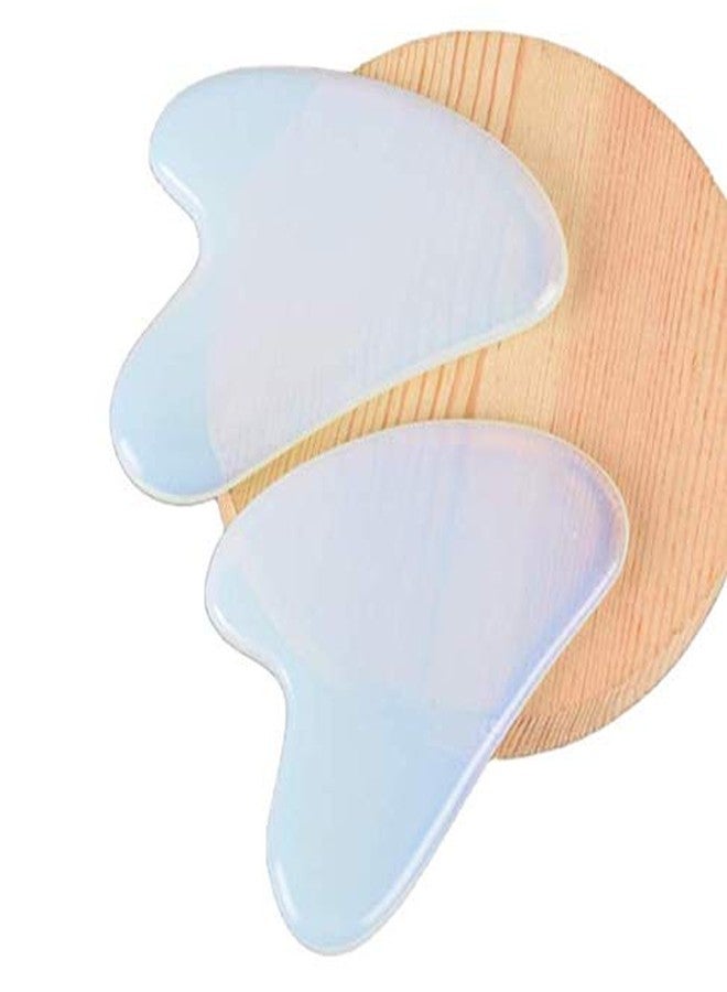 KANHA HANDICRAFT's natural opalite stone gua sha board (M111), Natural Healing stone Gua Sha tool for Facial Skincare and body, Size=3 inch - Image 4
