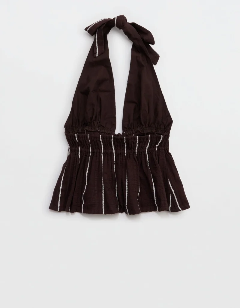 Aerie  Aerie Tie Front Halter Top for Women | Best Price UAE