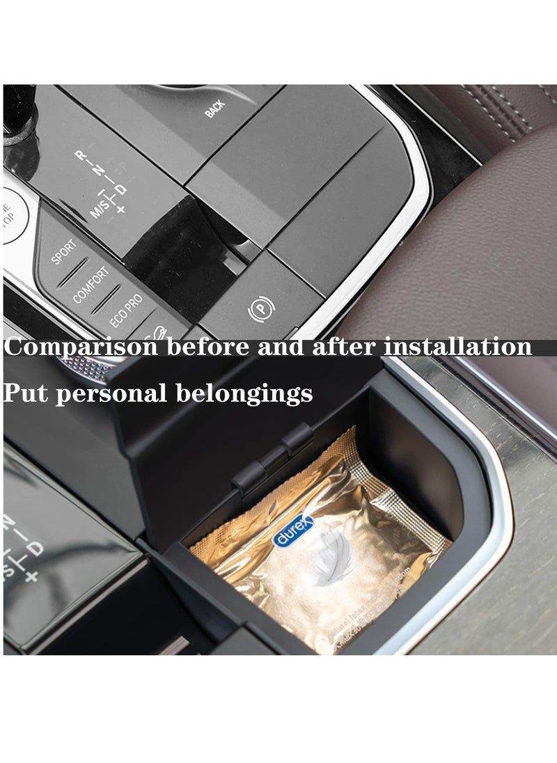 منظم وحدة التحكم المركزية لسيارات BMW، صندوق تخزين ثانوي لمسند الذراع، منظم وحدة التحكم، تخزين وحدة التحكم متوافق مع صندوق تخزين مخفي لسيارة BMW X3 X4 M3 2019-2023