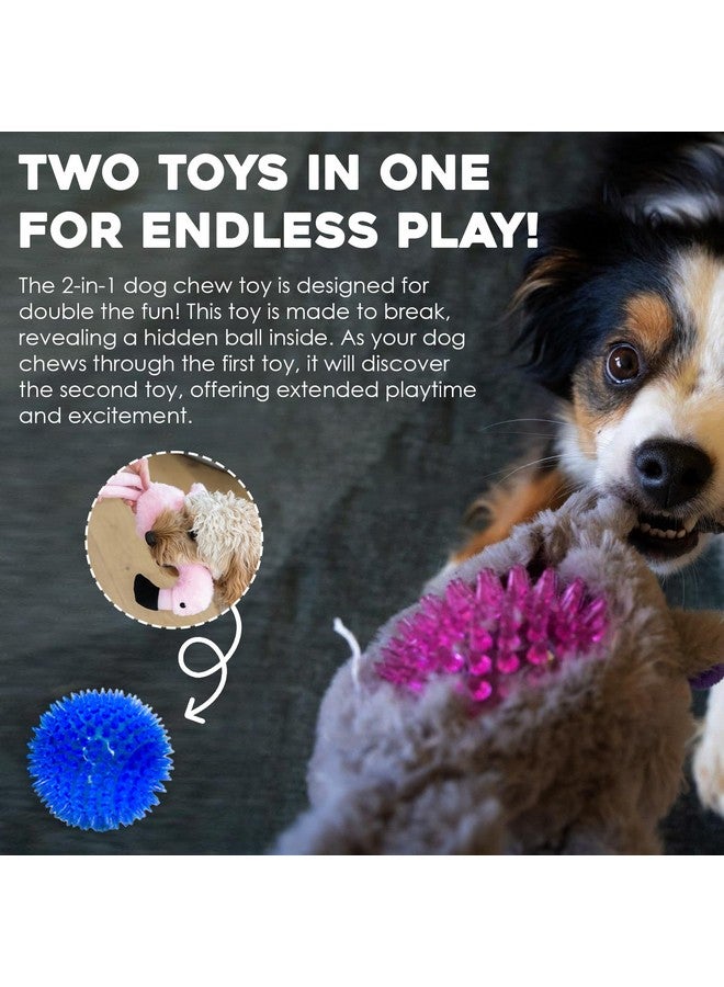 Flourish Pets 3-in-1 Multi-Layer Dog Toys for Aggressive Chewers | Non-Toxic BPA Free Double Stitched Soft Fabric Exterior | Long-Lasting Dog Plush Toys Small Yeti 8" - Image 2
