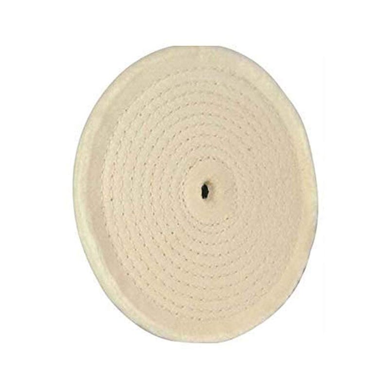 DIY Crafts 3 inch Off White Spiral Stitched Cotton Buffing Wheel Polishing Wheel Layers Cotton Lint Cloth Buffing Wheel Gold Silver Jewelry Mirror Polishing Whe3 inch Off White - Image 4