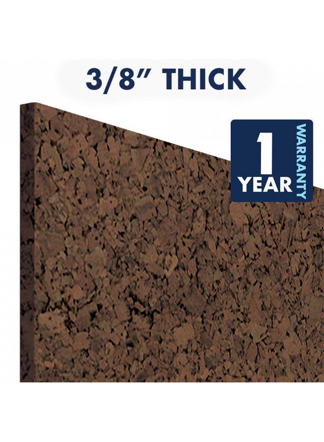 Quartet Cork Board Bulletin Board Tiles, 12" x 12", Corkboard, Mini Wall Bulletin Boards, Decorative Pin Boards for Home Office Decor, Home School Message Board, Modular, Dark Brown, 4 Pack (15050Q) - Image 4