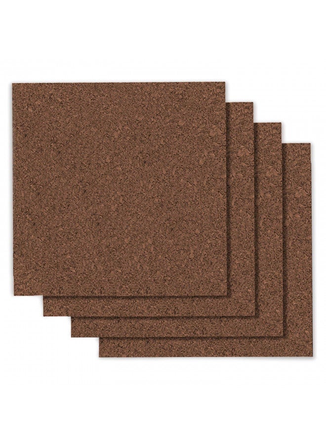 Quartet Cork Board Bulletin Board Tiles, 12" x 12", Corkboard, Mini Wall Bulletin Boards, Decorative Pin Boards for Home Office Decor, Home School Message Board, Modular, Dark Brown, 4 Pack (15050Q) - Image 1