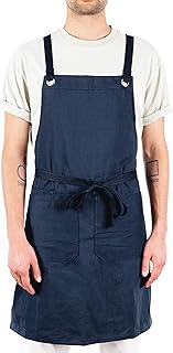 Caldo Caldo Crossback Kitchen Apron for Cooking - Mens and Womens Professional Chef or Server Bib Apron - Adjustable  - Image 1