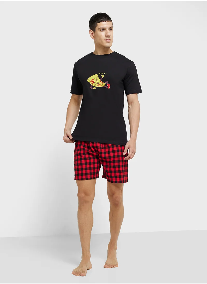 سفنتي فايف Nightwear T-Shirt & Shorts Sets